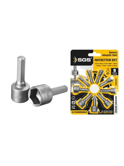 Somun Adaptör Seti 9 Parça SGS 1875
