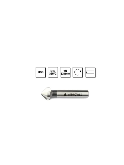 HSS DIN 335/C 3 Ağızlı Silindirik Saplı Havşa Freze 25.0 mm