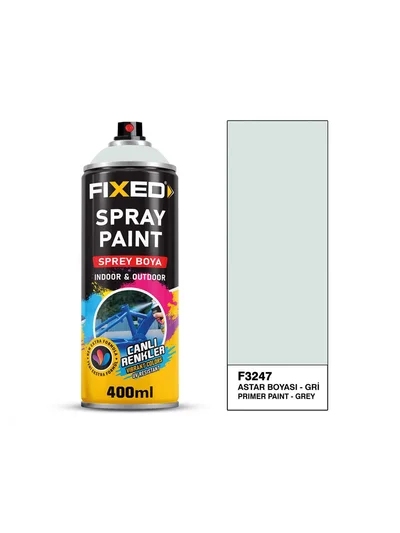 SGS Fixed Sprey Boya Akrilik Boya Astar Boyası Gri 320gr 400ml F3247