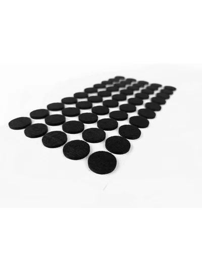 Kendinden Yapışkanlı Keçe Ped Yuvarlak Siyah 20mm 50 Parça