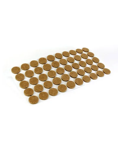 Kendinden Yapışkanlı Keçe Ped Yuvarlak Kahverengi 20mm 50 Parça
