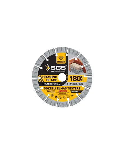 SGS 180mm Soketli Elmas Testere Multi Material SGS2337