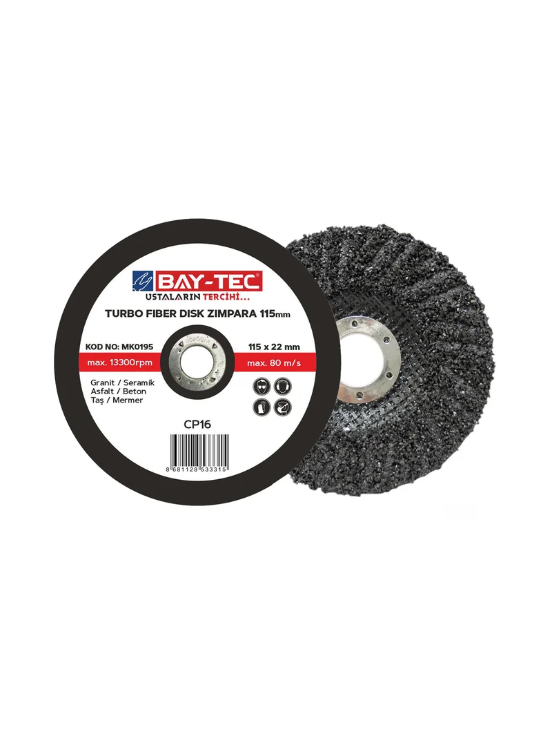 Turbo Fiber Disk Zımpara 180 mm MK0196 - 160300-MK0196 - BAY-TEC