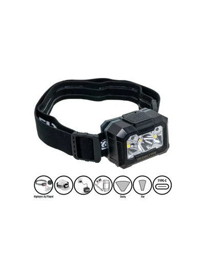 İZELTAŞ LED Kafa Feneri 400 LM Hareket Sensörlü