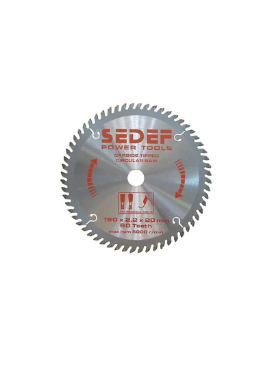 SEDEF 180x20-16x2.2x2 mm 60 diş Trapez Pozitif Diş Testere