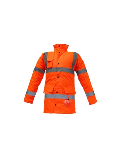 JUNIOR JN1012 Waterproof Fosforlu Oxford Parka Turuncu M beden