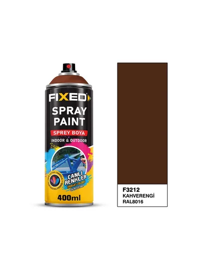 SGS Fixed Sprey Boya Akrilik Boya Kahverengi Ral8016 320gr 400ml F3212