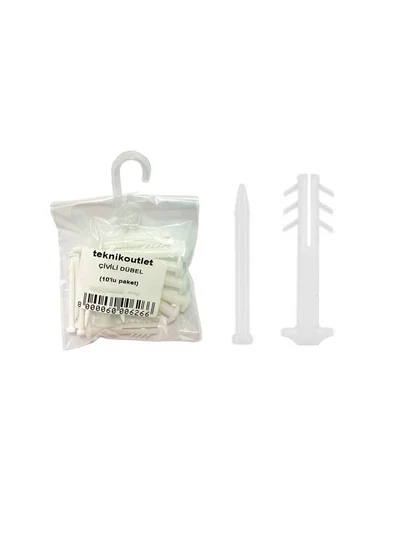 Çivili Korniş Montaj Dübel 8mm 10lu Paket