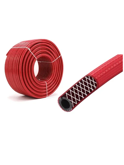 Çelik Thermo Kompresör Hava ve LPG Hortumu 10 mm Kırmızı
