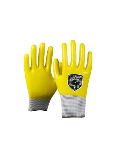 Fullforce Sarı Tam Kaplı Beyaz Polyester Eldiven S - No:7