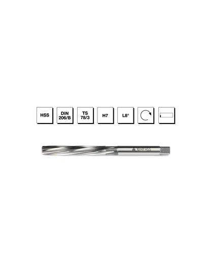 HSS DIN 206 Silindirik Saplı El Raybası 12 mm