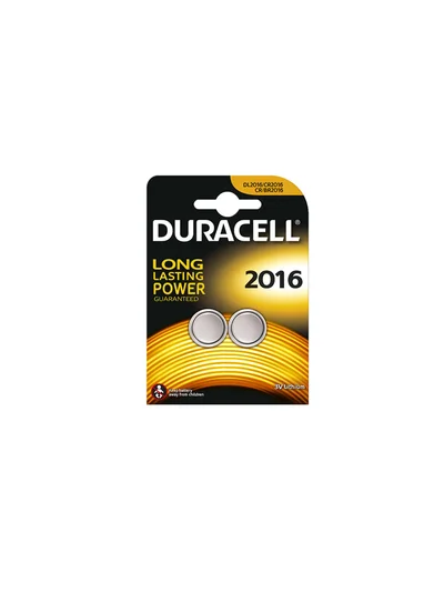 Duracell CR 2016 Lityum Düğme Pil 3 Volt 2'li Paket