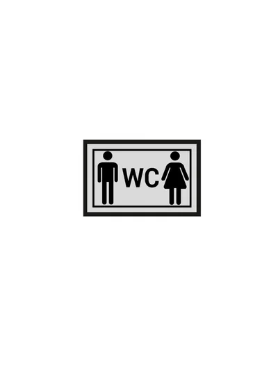 Bay Bayan WC Yönlendirme İşareti Büyük Boy