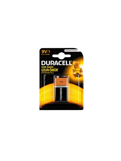 Duracell Alkalin 9 Volt Pil Tekli