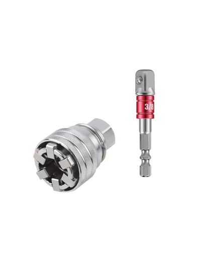 Ayarlı Hex Lokma Anahtar ve Adaptörü 10-19mm 3/8