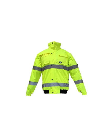 JUNIOR JN1021/P Waterproof Fosforlu Kolu Çıkmalı Polarlı Pilot Mont Sarı XXL beden
