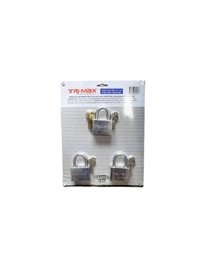 Trimax Master Çelik Asma Kilit 55 mm 3'lü Set MK2440