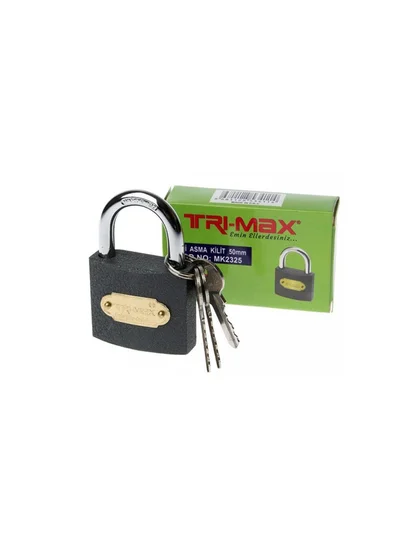 Tri-max Gri Döküm Asma Kilit 50 mm