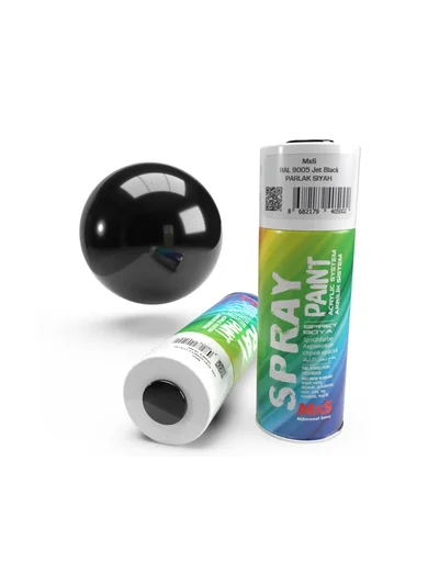MXS Akrilik Sprey Boya RAL 9005 Parlak Siyah