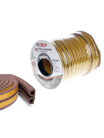BAY-TEC MK0823 Kapı ve Pencere Fitil Bandı Kahverengi 50 mt top