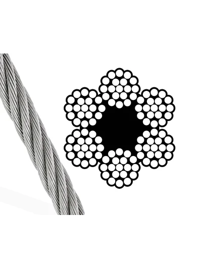 6X19 FC Kendir Özlü Çelik Halat 6 mm
