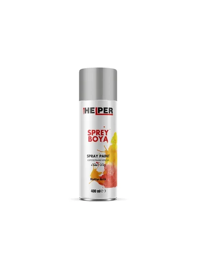 HELPER Metalik Sprey Boya RAL 9006 Metalik Gri 400ml