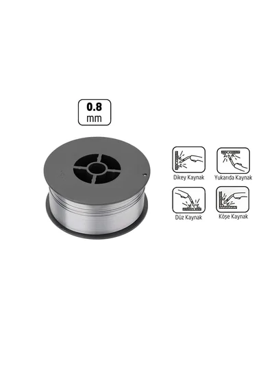 SEDEF 0.8mm Özlü Kaynak Teli 1kg Ambalaj 26251