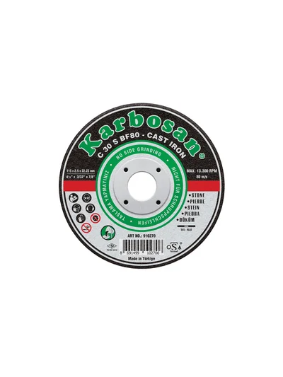 KARBOSAN 180x3.0x22.23 T41 Döküm Kesme Diski Düz