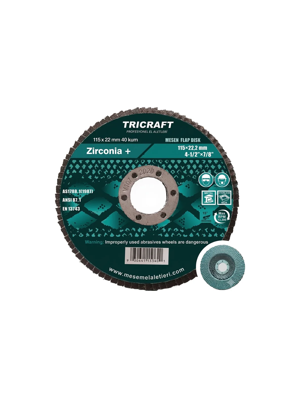 115x22 mm Flap Disk AO 80 Kum DMX4002 - 160300-ÖZS-DMX4002 - DMAX