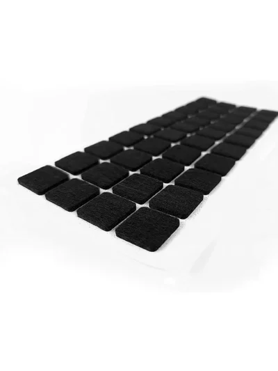 Kendinden Yapışkanlı Keçe Ped Kare Siyah 20mm 40 Parça