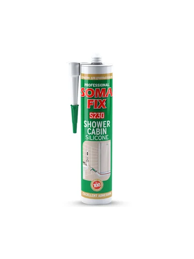SOMAFİX S230 Duşakabin Silikonu Şeffaf 280ml 320gr