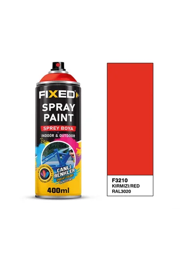SGS Fixed Akrilik Sprey Boya Kırmızı RAL 3020 F3210