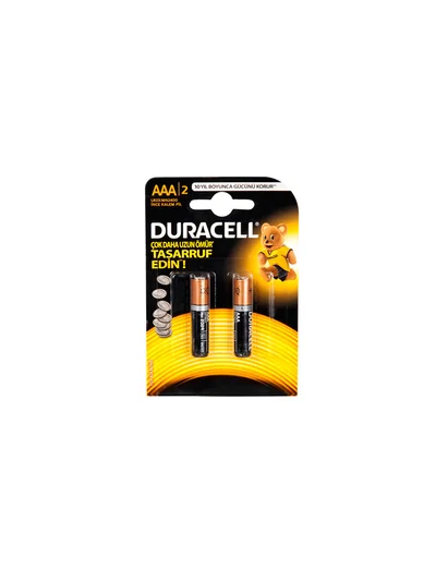 Duracell Alkalin AAA İnce Kalem Pil 2'li Paket