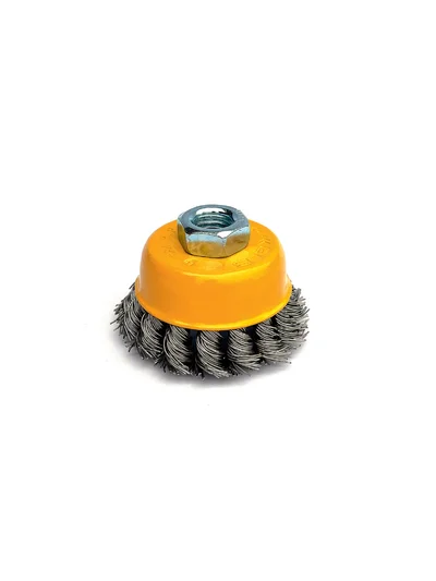 65 mm Burgulu Çanak Paslanmaz Tel Fırça GFB 5135