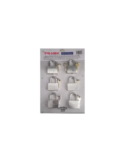 Trimax Master Çelik Asma Kilit 55 mm 6'lı Set MK2443