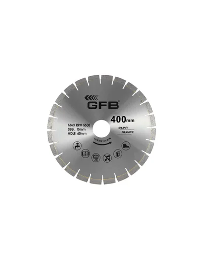 450x60-40x4.2x15mm Granit Kesme Testere Lazer Kaynaklı (Sessiz Kesim) GFB2378