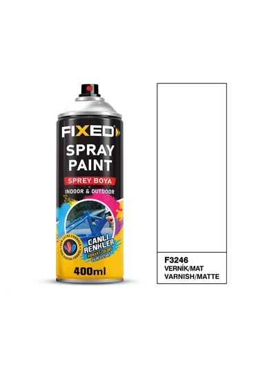 SGS Fixed Sprey Boya Akrilik Boya Vernik Mat 320gr 400ml F3246