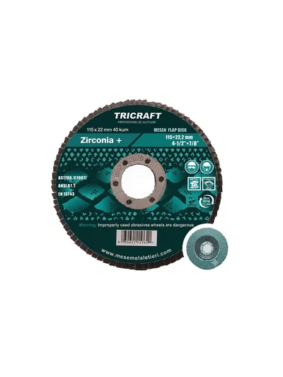 ZR Flap Disk Zımpara 115 mm 60 Kum Zirkonyum MES225