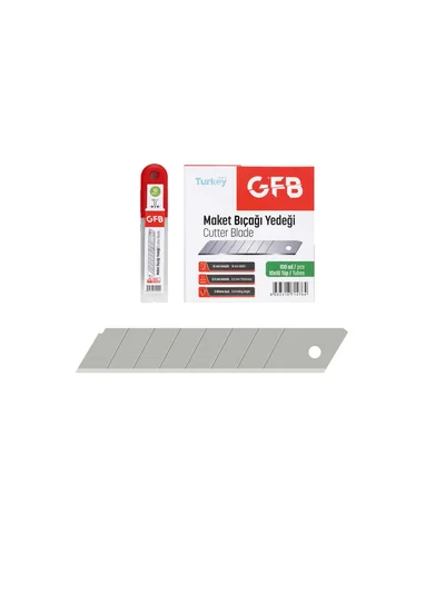 Maket Bıçağı Yedeği 18x0.5 mm 7 Kırımlı GFB4520