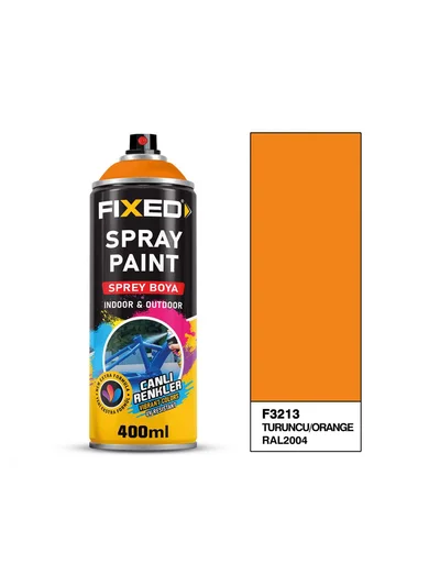 SGS Fixed Sprey Boya Akrilik Boya Turuncu Ral2004 320gr 400ml F3213