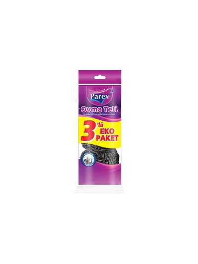 PAREX Bulaşık Ovma Teli 3'lü Eko Paket
