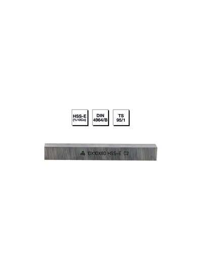 HSS - E (%10Co) DIN 4964/B Kare Kesitli Torna Kalemi 10x10x160