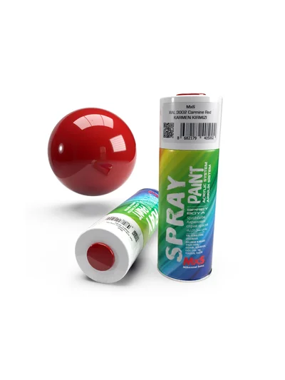 MXS Akrilik Sprey Boya RAL 3002 Karmen Kırmızı